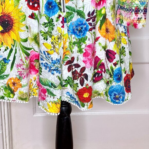 Colorful Alice + Olivia “Crawford” Floral Mini Dress – Size 10 - Picture 8 of 13